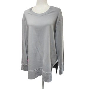 DAILY RITUAL Womens Size XL Long Sleeve Crew Neck Sweatshirt Gray Tunic
